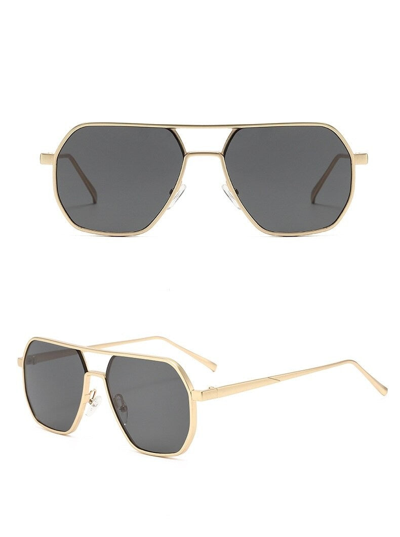 Óculos de Sol Retrô Masculino Grife Designer Alta Qualidade Armação de Metal Óculos de Sol de Proteção para Dirigir Óculos UV400