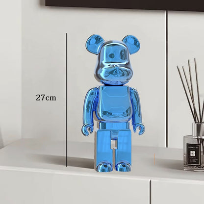 Estátua Urso Graffiti 27cm Bloco Tinta Urso Decoração Enfeites de Resina para Desktop Decoração de Casa Sala de Estar Urso Escultura de Chão Presentes