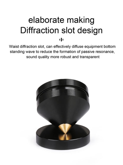 ERUMPENT 4PCS HiFi Speaker Stand Feet Foot Pad High Quality Shock-absorbing Pins Aluminium Alloy Metal Foot Pads for Sound Box