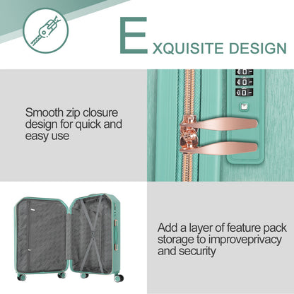 3-Piece Softside Luggage Set with Spinner Wheels - Lightweight 20/24/28in Travel Suitcase for Airline Check-In & Trips