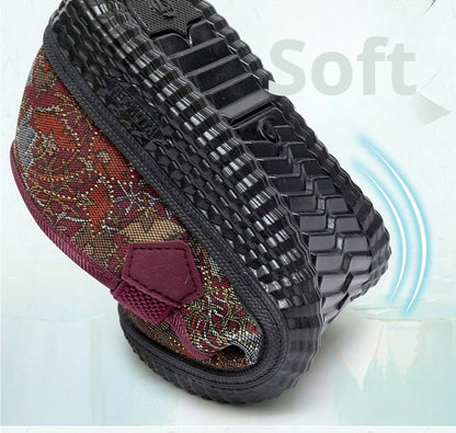 2025 New Women's cloth Shoes Soft soled comfort grandma footwear Casual lightweight lazy flats Ladies breathable non slip shoes