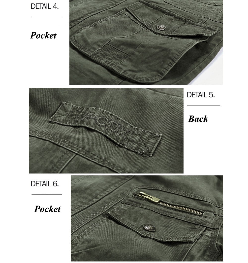 Autumn Men's Military Jacket Casual Man Stand Collar Cotton Business Coats Men Multi-pocket Windbreaker Jackets Clothing 7XL