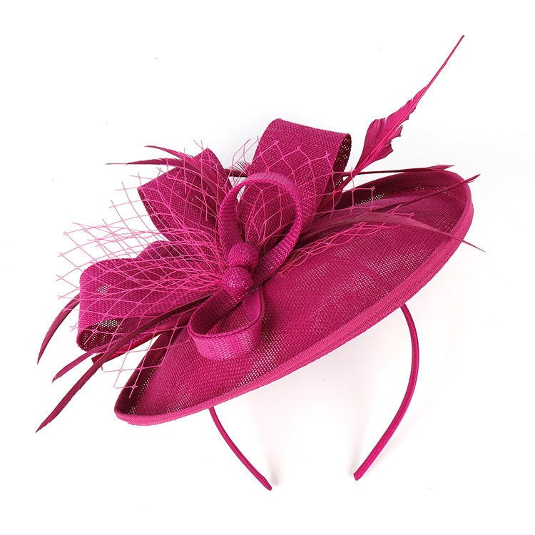 Fascinators de Luxo Kentucky Derby Chapéu de Igreja Design de Pérolas em Tela Laço Máscara Acessórios de Cabelo para Mulheres Senhoras