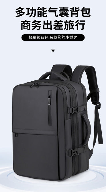New Men's Backpack Vacuum Compression Backpack Multifunctional Computer Bag Large Capacity Expandable Travel Bag