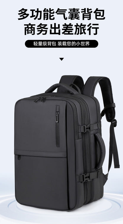 New Men's Backpack Vacuum Compression Backpack Multifunctional Computer Bag Large Capacity Expandable Travel Bag