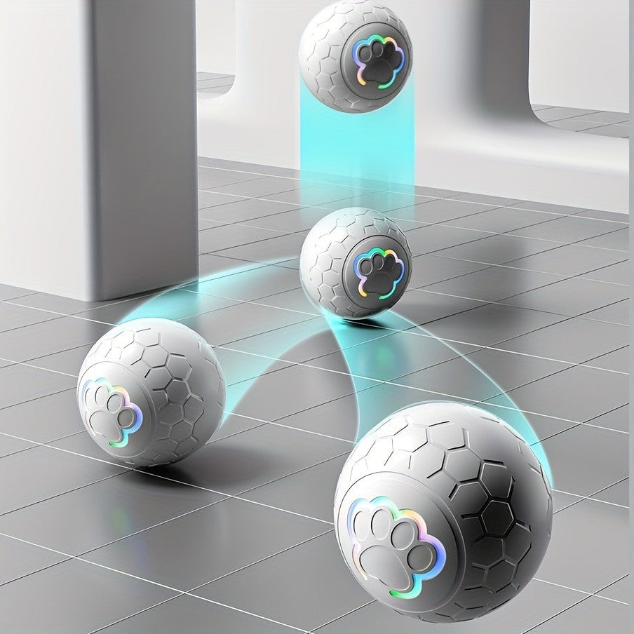 Smart Dog Toy Ball Brinquedo Eletrônico Interativo para Animais de Estimação Bola USB com Salto Automático e Luzes RGB para Cães e Gatos