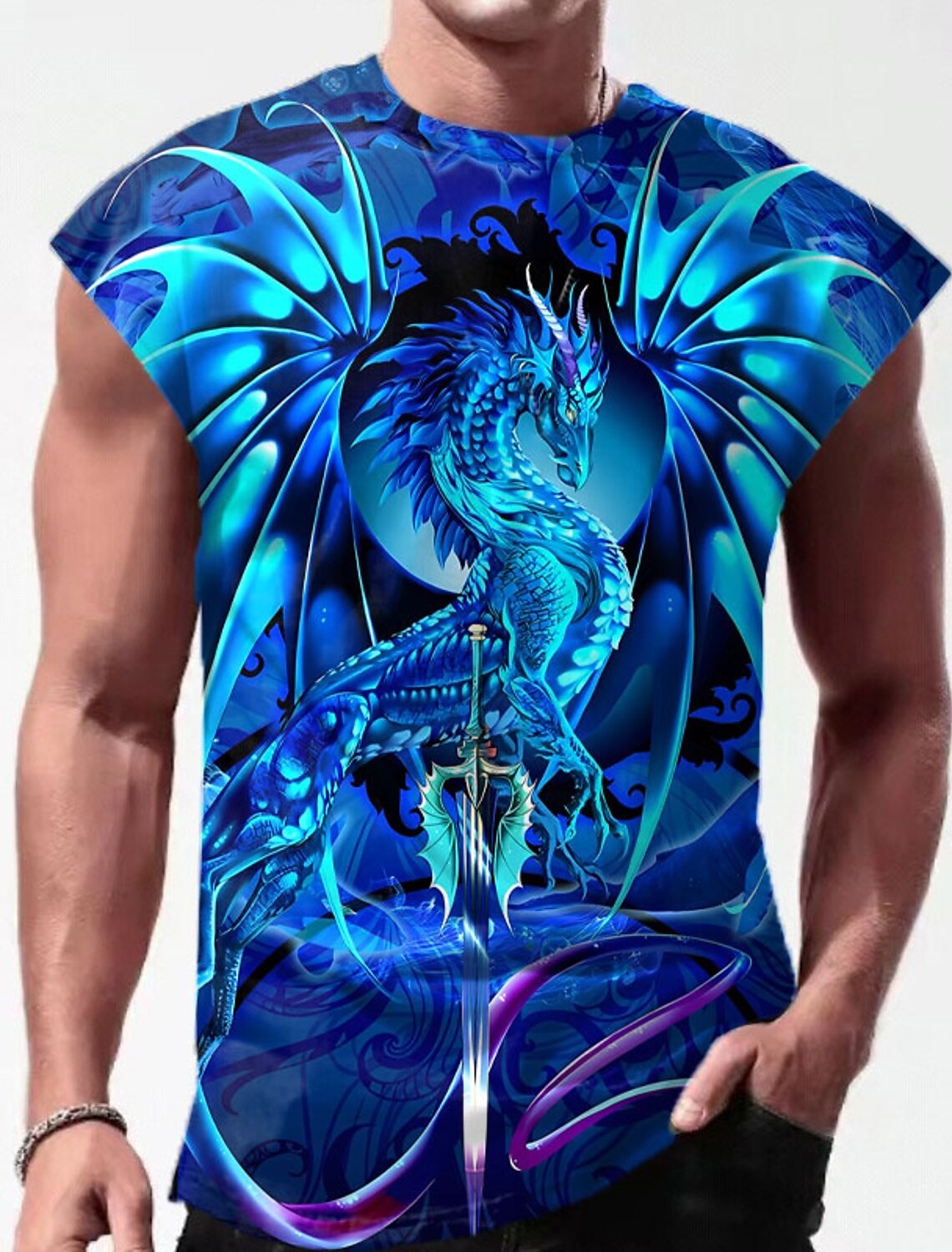 Four Seasons New Mens Fitness Clothing Simple Breathable Street Sleeveless Under