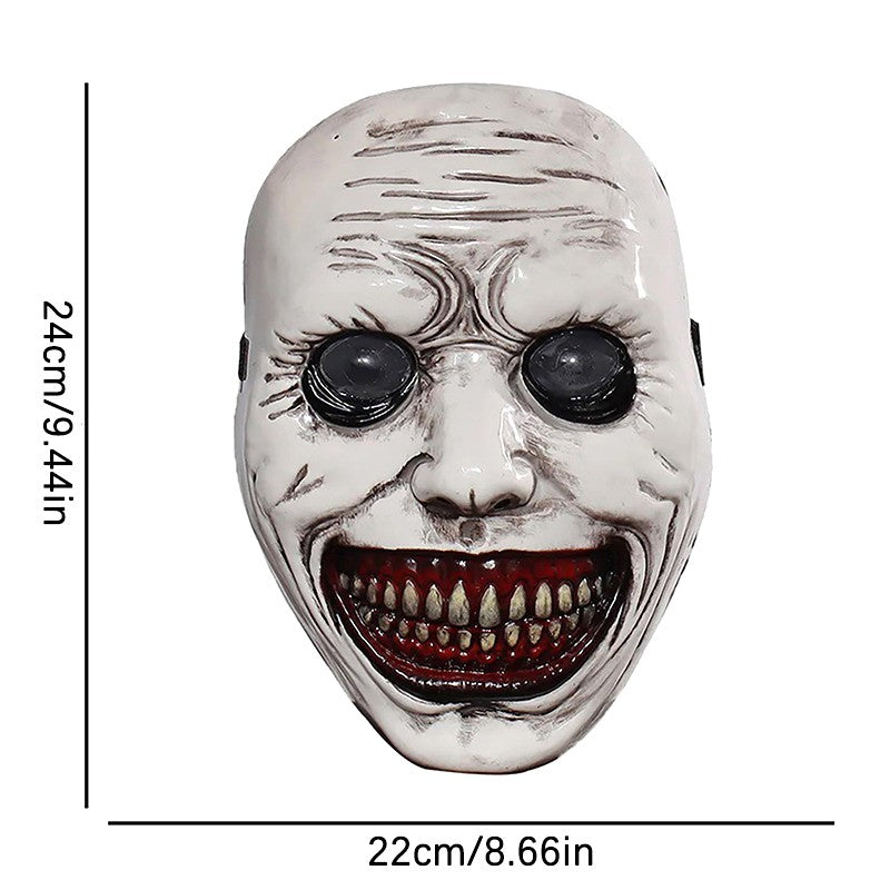 Horror The Exorcist Demon Mask Smiling Face Cosplay Evil Creepy Ghost Skull Plastic For Halloween Carnival Party Costume Prop