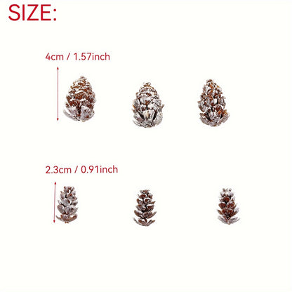 30/50pcs Plastic White Artificial Pinecone Plant Christmas Party Decorations Home Decor Christmas Tree Garland Accessiories