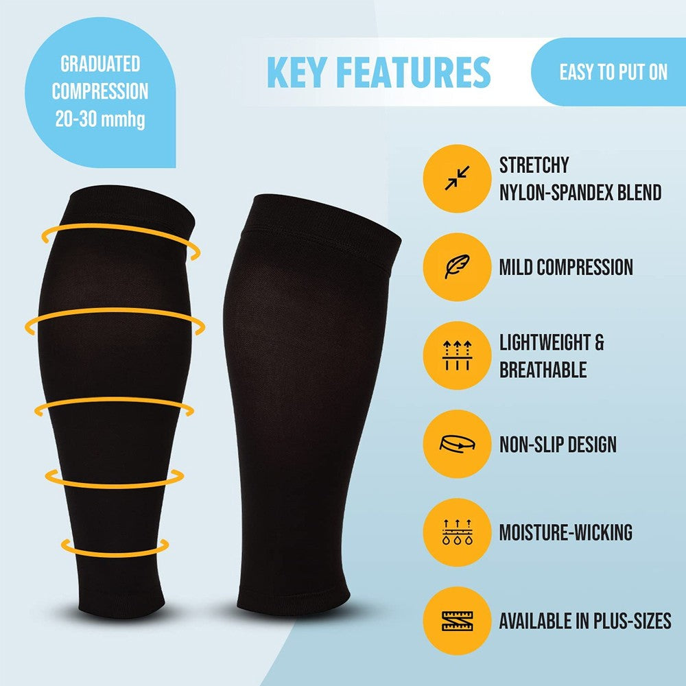 S-7XL Knee High Brace Medical Compress Stocks Firm Support 20-30 MmHg Varicose Veins Stovepipe Sock Unisex Therapeutic Leg Brace