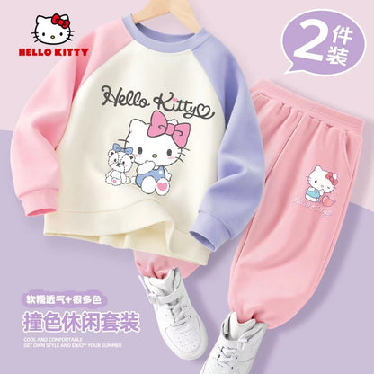 Autumn Baby Girl Clothes Set Cartoon Printed Pullover Sweatshirts Top And Pants Bottom 2 Pieces Suit Kid Children Boy Tracksuits