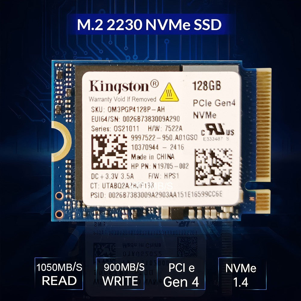 Kingston SSD NVMe M.2 2230 PCIe Gen 4.0x4 1.4 de 128GB (OM3PGP4128P-AH)? Compatível com Steam Deck Surface Ally Mini PCs