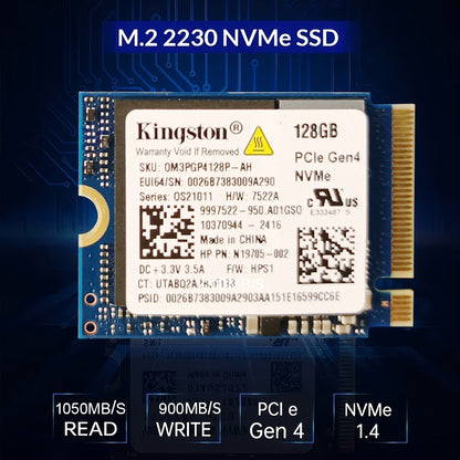 Kingston SSD NVMe M.2 2230 PCIe Gen 4.0x4 1.4 de 128GB (OM3PGP4128P-AH)? Compatível com Steam Deck Surface Ally Mini PCs