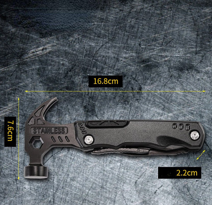 Martelo de Garra Multifuncional para Exterior, Martelo Dobrável de Segurança para Veículos, Martelo de Escape para Quebrar Janelas, Martelo de Carpintaria, Ferramenta de Acampamento