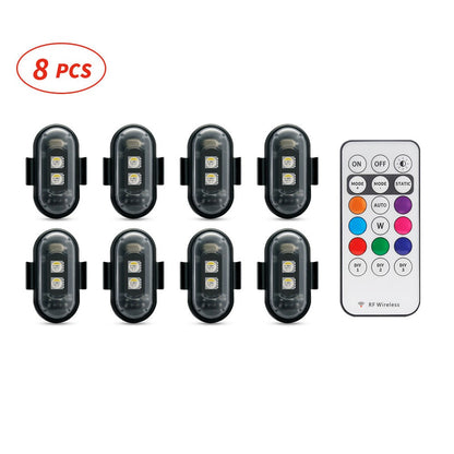 Wireless Remote Control Strobe Light LED Warning Light 7 Colors Aircraft Car Motorcycle Bicycle RC Drone Flash Indicator Lamp