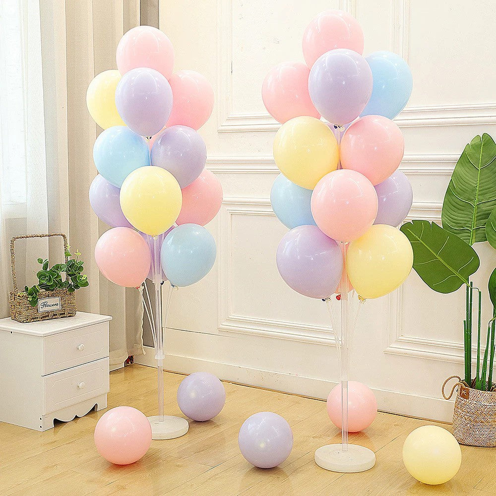 Runto 2 sets Balloon Stand with Base, Balloon Column Stand for Wedding Christmas New Year Birthday Graduation Party Decor