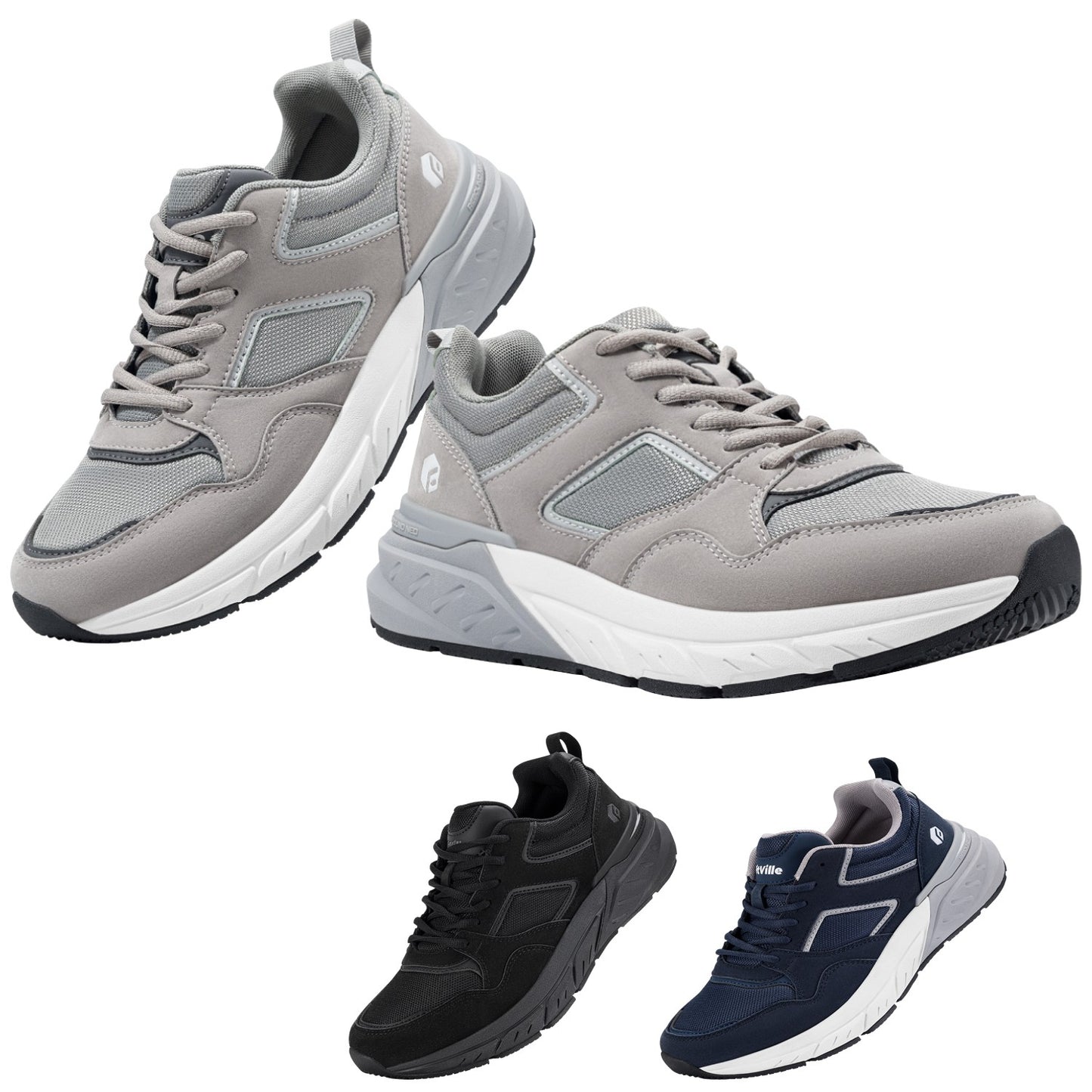 Tênis de Corrida Masculino FitVille Mais Novo 4E de Largura com Suporte de Arco para Pés Chatose Alívio da Dor no Calcanhar Fascite Plantar