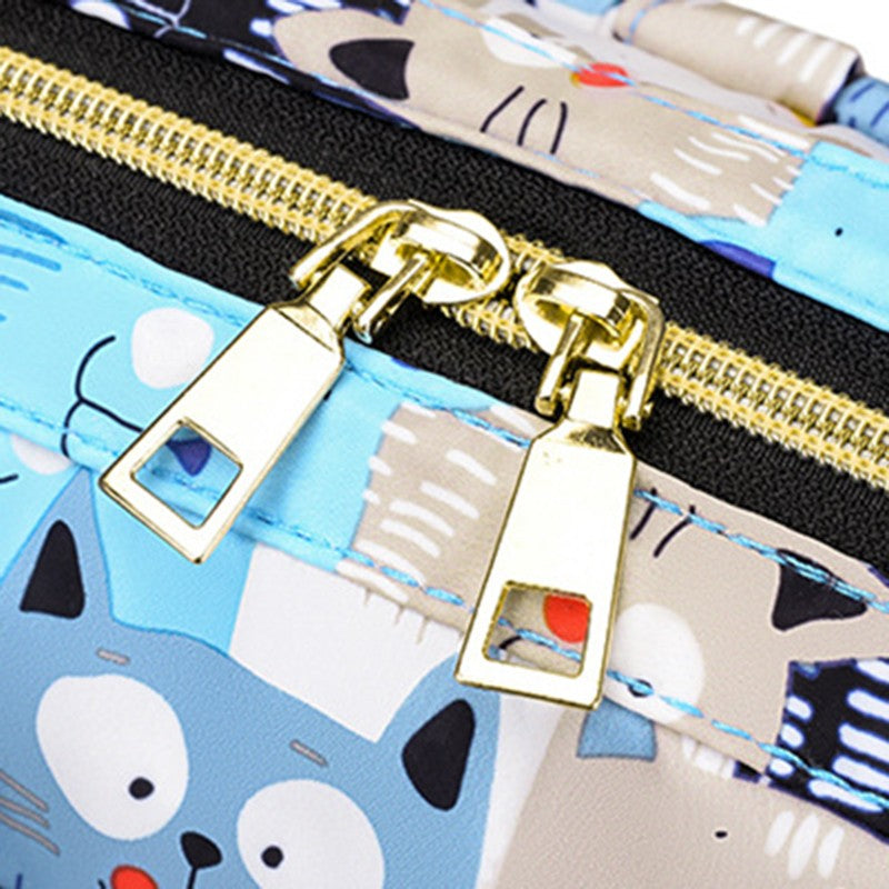 Large Capacity Mommy Bottle Insulated Storage Bag Diaper Storage Bag Cartoon Fashion Backpack Large Capacity Travel Bag New