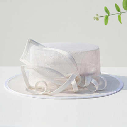Chapéus Fascinators CLÁSSICOS SINAMAY para Mulheres Chapéu de Sol Feminino Chapéus de Verão com Aba Larga Chapéu Boater Festa do Chá Derby Igreja CHAPÉU DE CASAMENTO