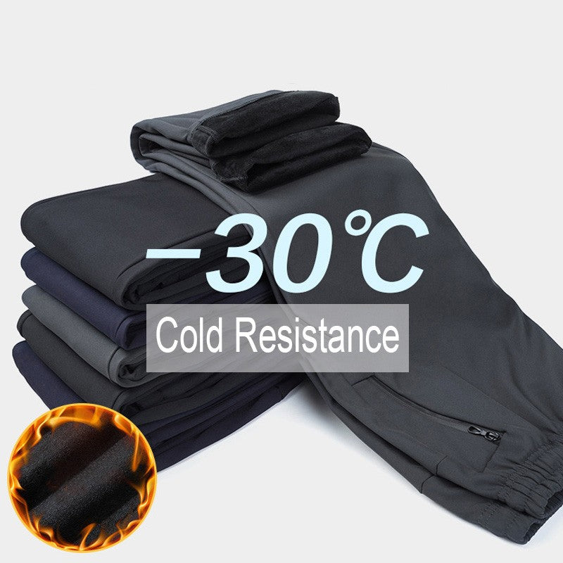 CHRLCK Warm Waterproof Pants Men Women Outdoor Winter Softshell Fleece Trousers Trekking Camping Climbing Skiing Hiking Pants