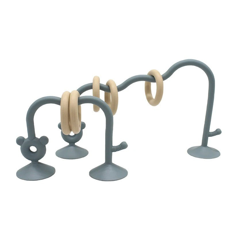 Silicone children's silicone tabletop toys, bead wrapped baby early education puzzle game toys