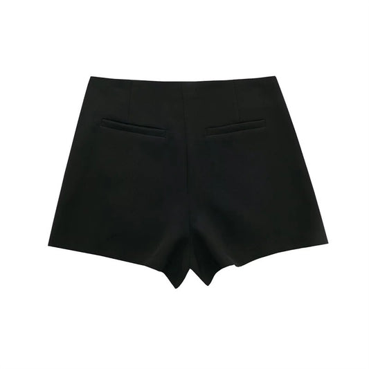 MUJER 2025 Asymmetric Skort For Women Pink Black Mini Skirt Shorts Woman Fashion