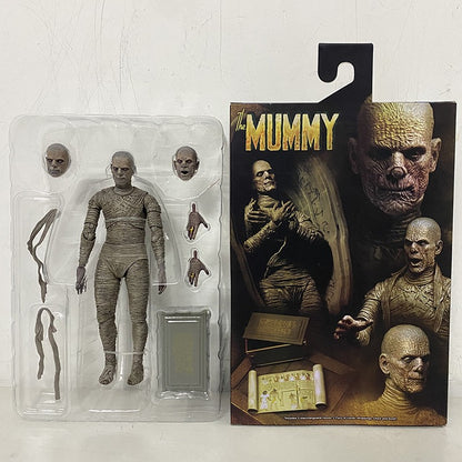 NECA Monsters Figure The Mummy Casket Coffin Pyramid Action Figure Universal Monsters Model Toy Christmas Halloween Gift Doll