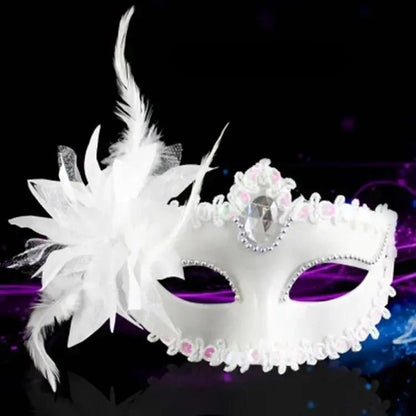 2026 Halloween Lace Half Face Mask Lily Flower Sexy Princess Cosplay Mask Party Dress Up Wearing Accessories