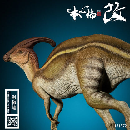 NANMU É DIFÍCIL DE MUDAR Modelo de Dinossauro Parassaurolofo do Período Jurássico 26CM Estátua de Dinossauro Estático Cadáver de Hadrossauro