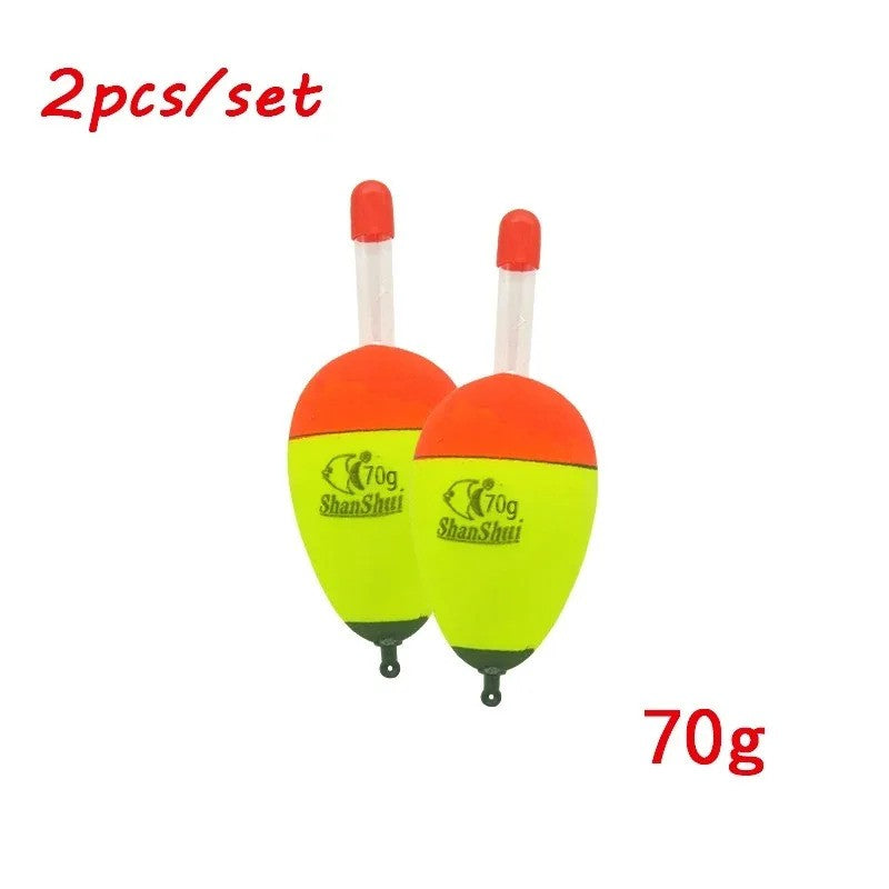 2/10pcs EVA Luminoso Pesca Noite Flutuante Luz Vara Espuma Plástica Bobber Mar Pesca em Rocha Chumbadas Flutuadores Acessórios de Pesca