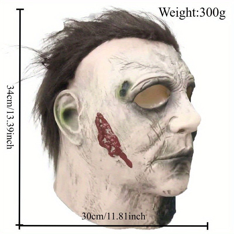 New horror film Michael Myers Mask Halloween Thriller Headset Cosplay Horror Killer Full Face Latex Helmet Party Costume Props