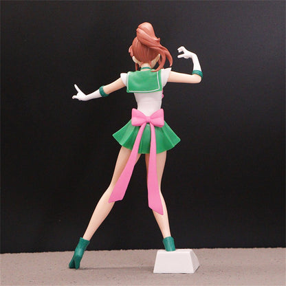 23cm Sailor Moon Anime Figura Marinheiro Marte Mercúrio Júpiter Vênus Saturno Action Figure Modelo Brinquedos Colecionáveis Presente de Aniversário para Crianças