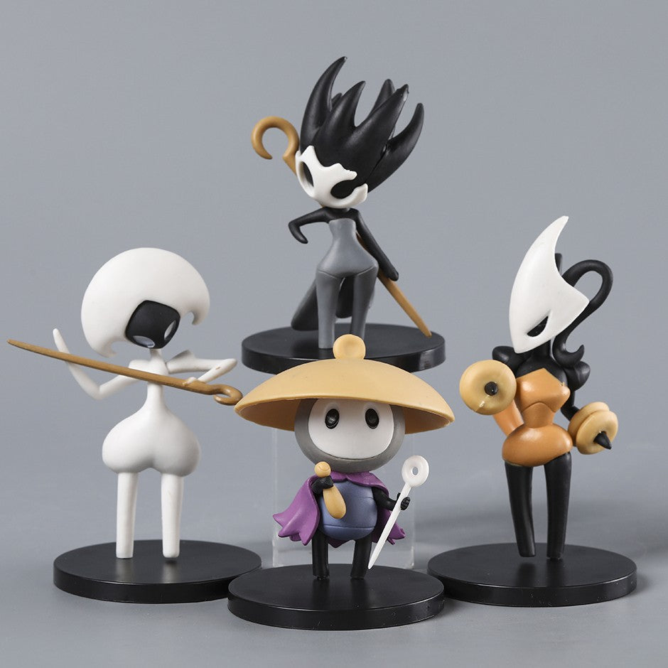 6 peças Hollow Knight Silksong The Knight Hornet Sherma Lace Phantom Shakra PVC Figuras Modelo Enfeites Brinquedos Coleção Presente