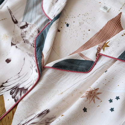 Spring / Summer New 100% viscose long-sleeved trousers ladies pajamas suit 3XL plus size long Sleepwear women's home Nightwear