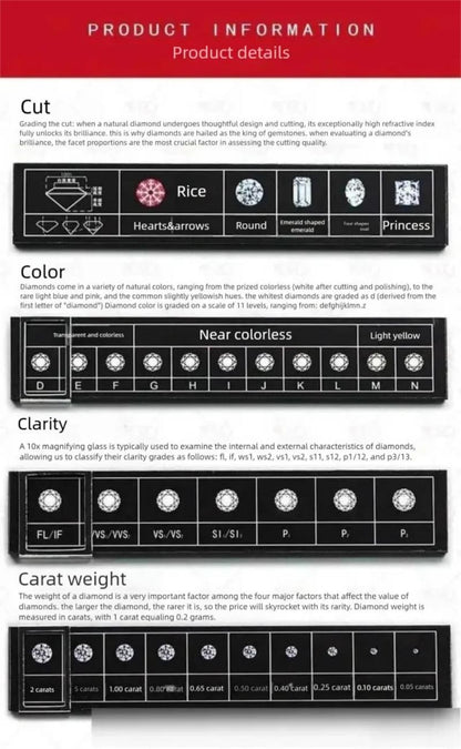 0.5-2CT D Color Moissanite Woman Pendant Sier Necklace For Women Chains Party Bridal Fine Jewelry 925sterling Silver Necklace