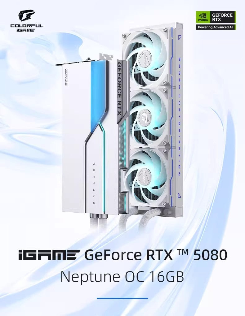 Rainbow RTX5080 5090D Water God Series Gaming Computer Console Box Independent Graphics Card