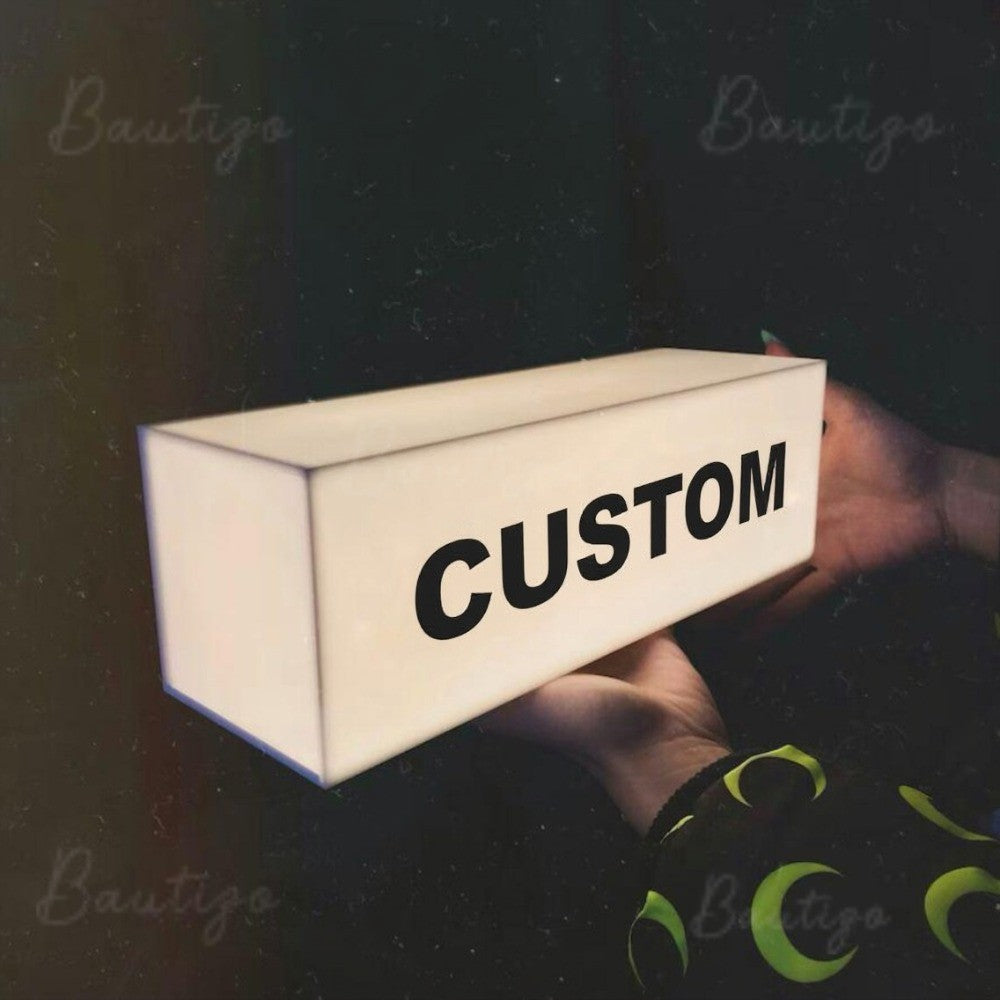 Custom LED Acrylic Light Box Sign Night Decor Interior Decoration Small Table and Wall Lamp Signage Room Sign