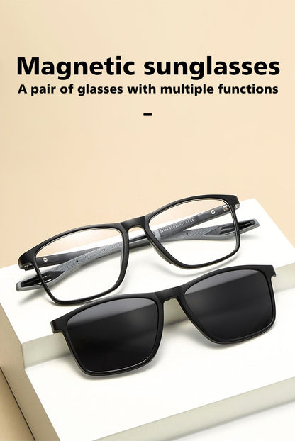 VICKY New Magnetic Clip-On Polarized Sunglasses Men Driving Night Vision Anti Blue Light Reading Glasses Women Prescription 3310