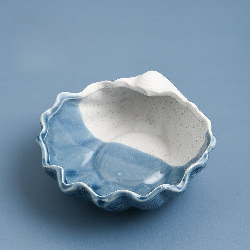 Mediterranean Ceramic Shell Ornaments Living Room Decorations Ocean Jewelry Box Multi-Functional Storage Accessories