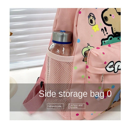 Creative Cute Capybara Backpack Large Capacity Cartoon Animal Lightweight Multi Functional Schoolbag  Kids Boys Girls Rucksack
