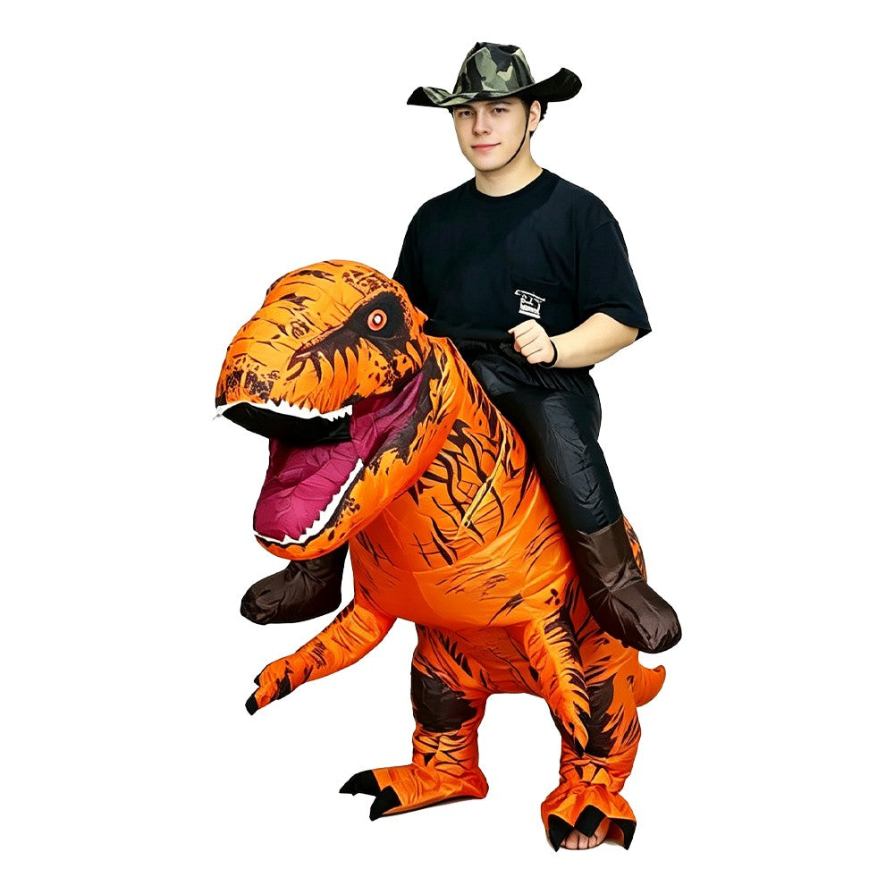 Ride on Tyrannosaurus Rex Inflatable Dinosaur Costume Adult Male Female Cosplay Halloween Mascot Party Costume