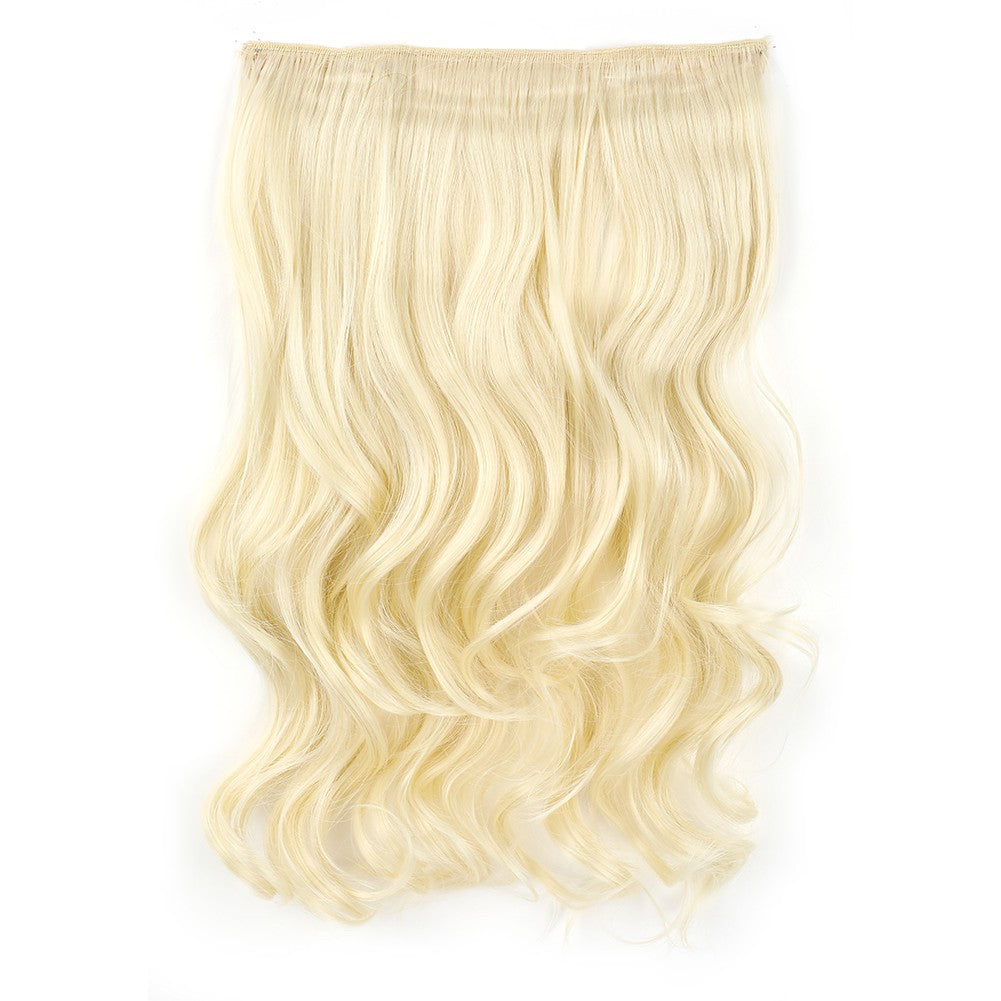 Fio Invisível em Apliques de Cabelo Sintético Ondulado 2 Presilhas em Apliques de Cabelo 45cm Fio de Nylon Peça de Cabelo Sintético para Mulheres