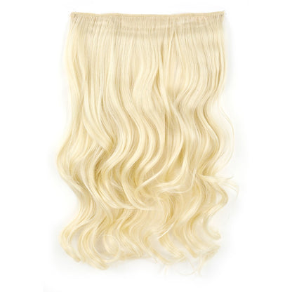 Fio Invisível em Apliques de Cabelo Sintético Ondulado 2 Presilhas em Apliques de Cabelo 45cm Fio de Nylon Peça de Cabelo Sintético para Mulheres