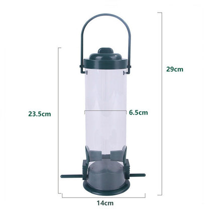 Alimentador de Pássaros Domésticos, Dispensador de Comida, Alimentador de Pássaros Pendurado ao Ar Livre com Múltiplos Buracos, Ferramenta de Alimentação Automática para Pássaros Pequenos, Suprimentos para Pássaros