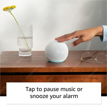 Original Alexa Echo Dot 5ª Geração Smart Mini Wifi Home BT Alexa Speaker Horn com Controle de Som Assistente de Voz e Relógio