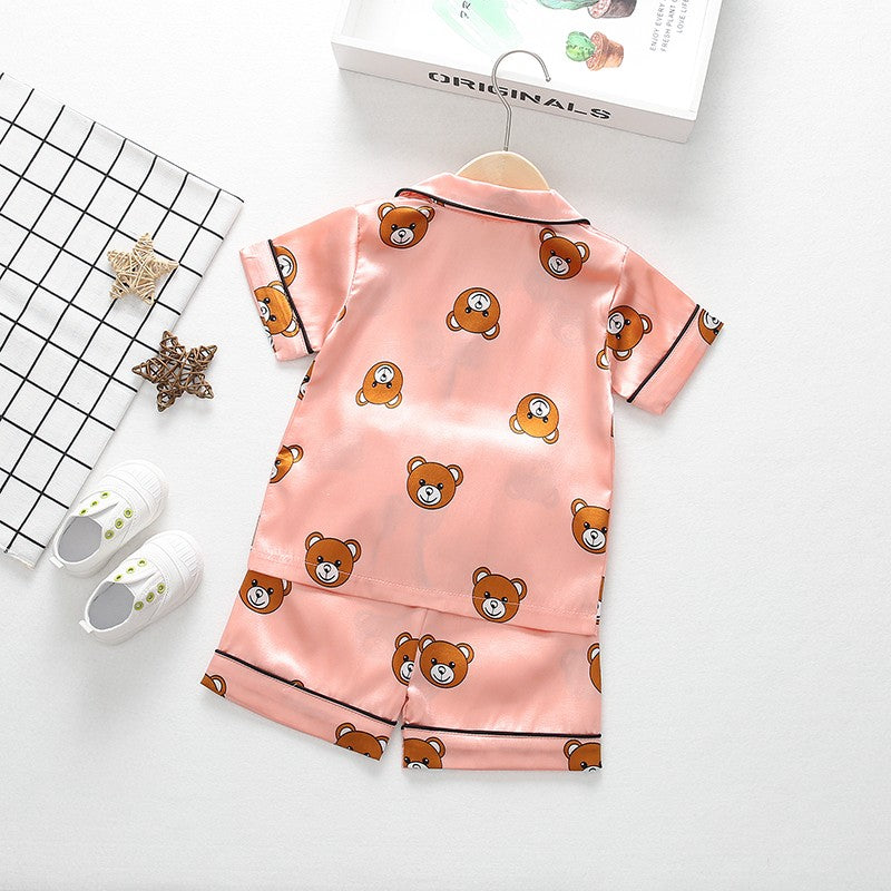 New Summer Baby Boys Clothes Suit Children Girls Sleepwear Shirt Shorts 2Pcs/Sets Kids Pajamas Toddler Costume Infant Tracksuits