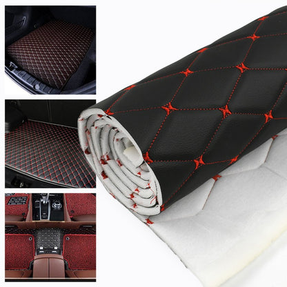 45/90x160cm Special Offer Embroidered Plaid Fabric Sponge Interlayer Leather Fabrics for Car Interior Seat Cushion Decoration