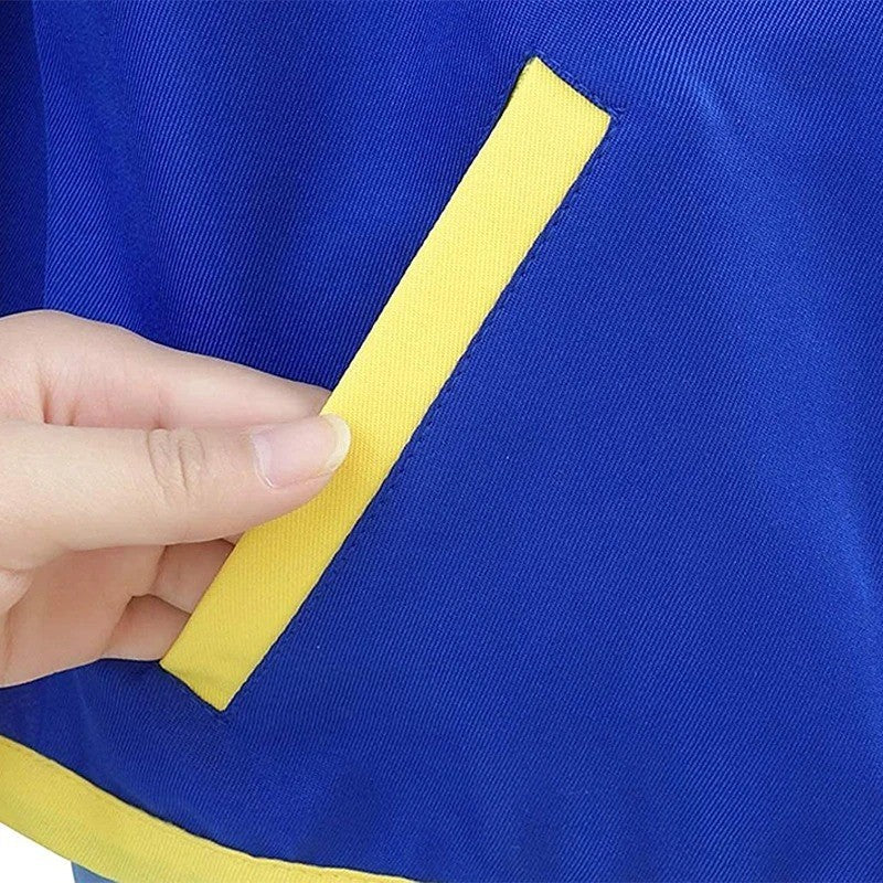 Halloween Cosplay Costume Anime Ash Ketchum Trainer Party Blue Jacket Cap Gloves Sets Theme Party Role Playing Outfits