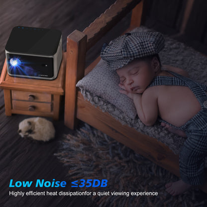 Projetor Magcubic 580ANSI Foco Automático Android 11 4K 1080P Wifi6 Controle de Voz Allwinner H713 BT5.0 Home Cinema HY350 Pro