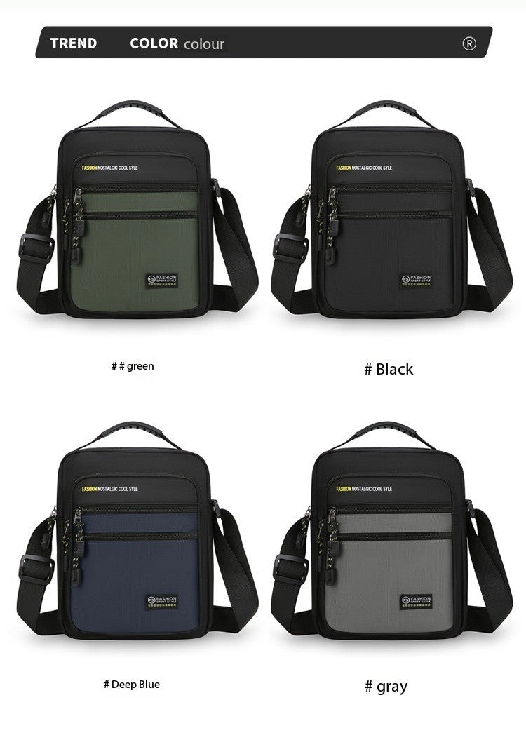 New Fashion Oxford Men Crossbody Bag Single Shoulder Bags Big Capacity Storage Bag Fashion Multi-Pockets Business Crossbody Bags